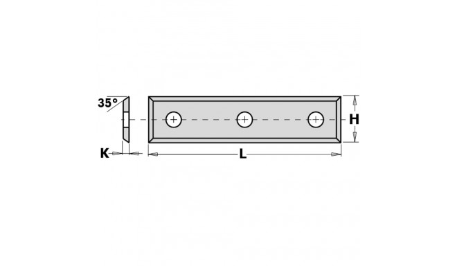 HWM-KNIFE 49.5X9X1.5 THREE HOLES