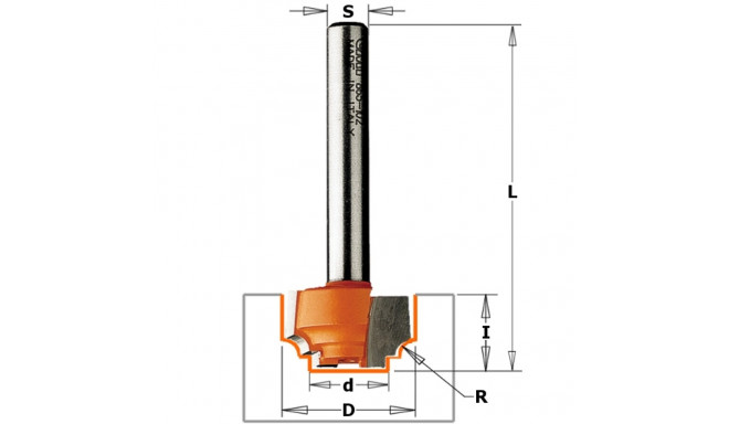 CLASSICAL BEAD BIT HW S=6 D=12,7X12,7