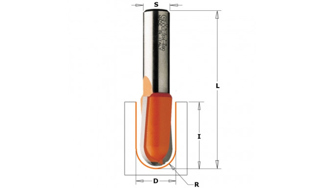 ROUND NOSE BIT HW S=6 D=9,5X6,4