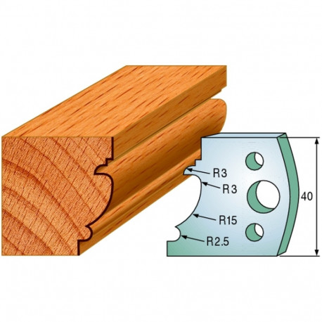 Profiilterad, paar HL 40x4 mm