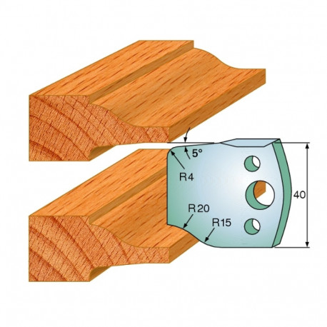 PAIR KNIVES HL 40x4mm