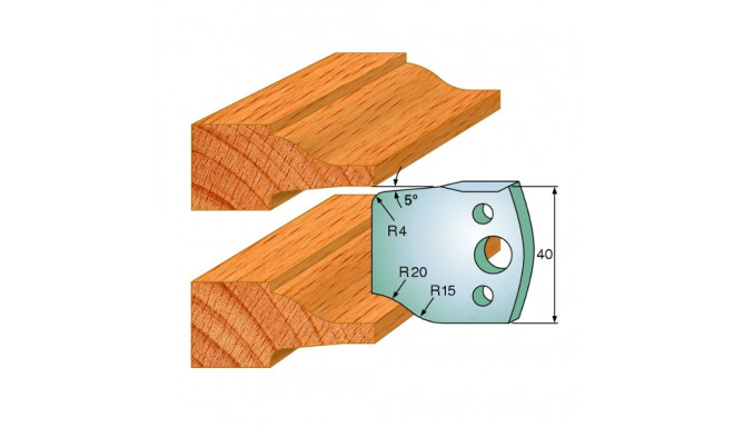 PAIR KNIVES HL 40x4mm