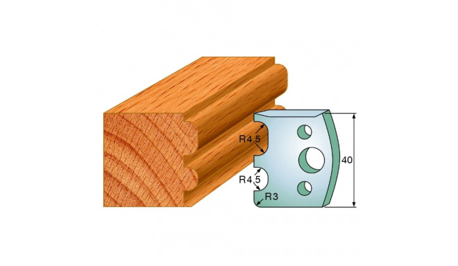 PAIR KNIVES HL 40x4mm
