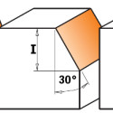 CHAMFER BIT W/ KNIVES Z2 S=8 D=29 45Ca RH
