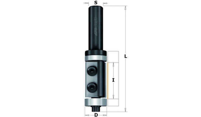 HW FLUSH TRIM BIT W/KNIFE AND BEARING HW Z2 S=12 D= 19X60X120 RH