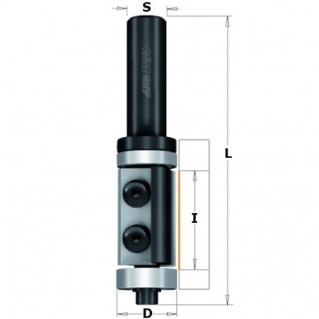 HW FLUSH TRIM BIT W/KNIFE AND BEARING Z2 S=8 D=19X30X90 RH