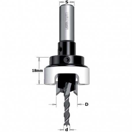 Astmeline puur 90° versengiga HM Z2+2 S=10x25 D=5/15 RH