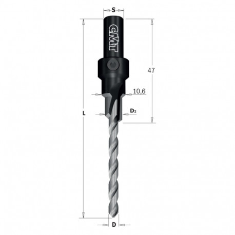 Astmeline puur SP D=5-7.6-10.6 l=93.7 Z1 515.042.31 RH