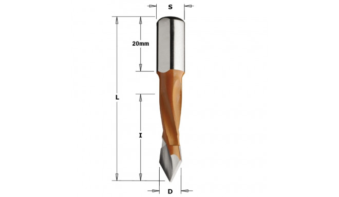 THROUGH HOLE DOWEL DR. HW S=10X20 D=8X57.5 LH