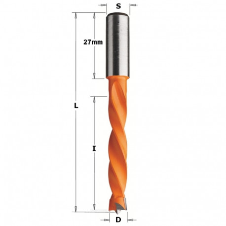 HW DOWEL DRILL D=7X50X85 S=10X27 LH