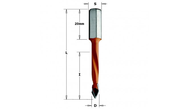THROUGH HOLE DOWEL DR. HW D= 5X30X56 S= 8X20 RH