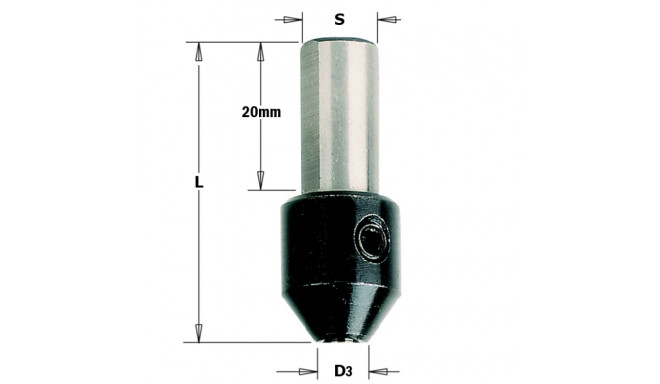 CHUCK FOR TWIST DRILL d=4,5 S=10X20 L=38