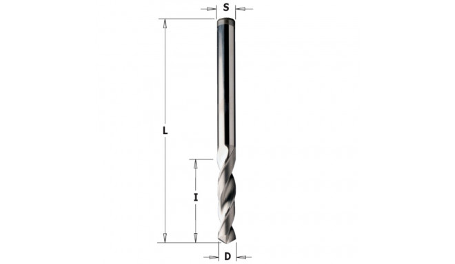 TWIST DRILL SOLID HW D=4,5X28X60 (120°) RH