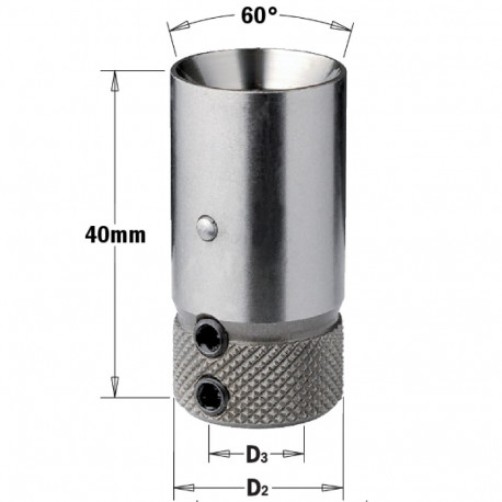 DRILL HOLDER FOR MASTERWOOD/FELDER B=10 D=20 L=40 RH-LH