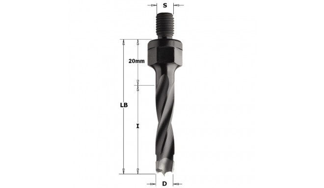 DOWEL DRILL HW D= 6X43X63 S=M10 LH