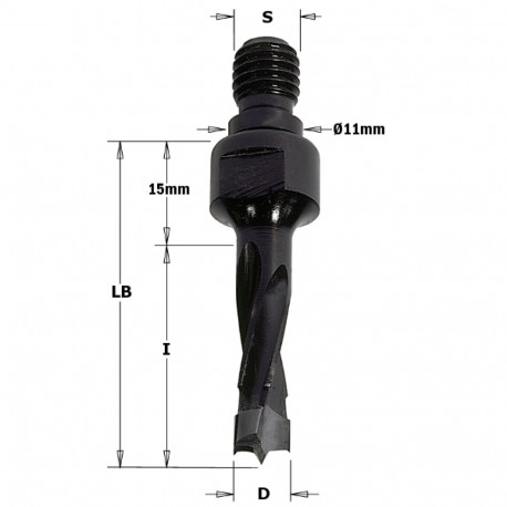 Tüüblipuur HM D=10x50 S=M10/11 RH