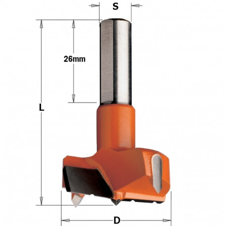 Hingepuur, laastu murd. HM D=40x57.5 Z2+2r S=10x26 RH