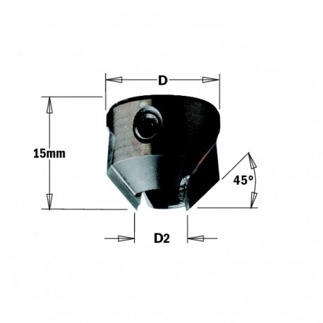 LOOSE COUNTERSINK HW Z2 D=16 d=6 RH