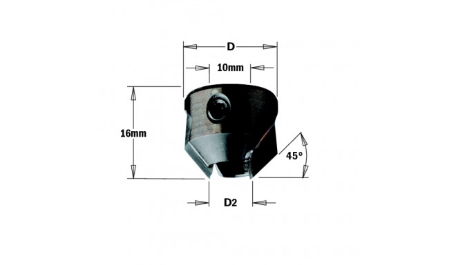 LOOSE COUNTERSINK HW Z2 D=22 d =11-12 RH