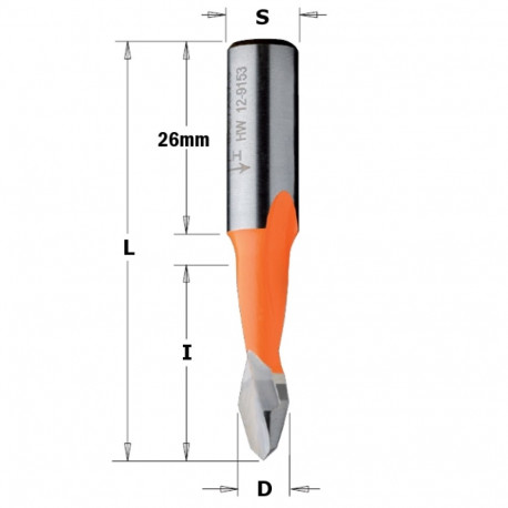 Tüüblipuur, läbiv Xtreme HM D=8x57.5 S=10x26 LH