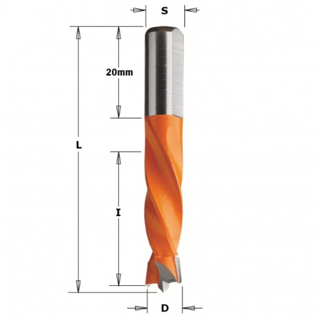 Tüüblipuur HM D=6.35x30x55.5 S=8x20 RH