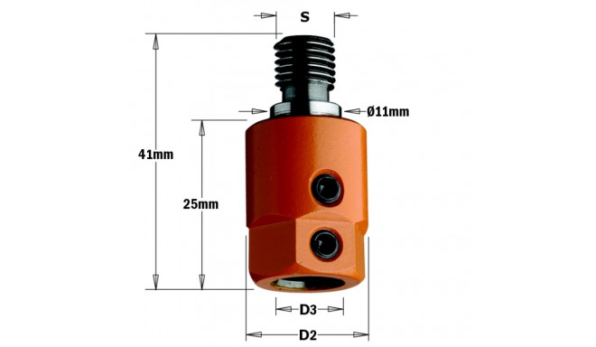 ADAPTOR S=M10/11 D=8 LH