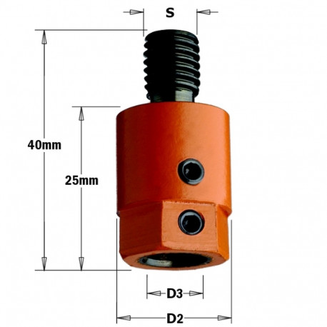 Adapter S=M10 D=8 LH