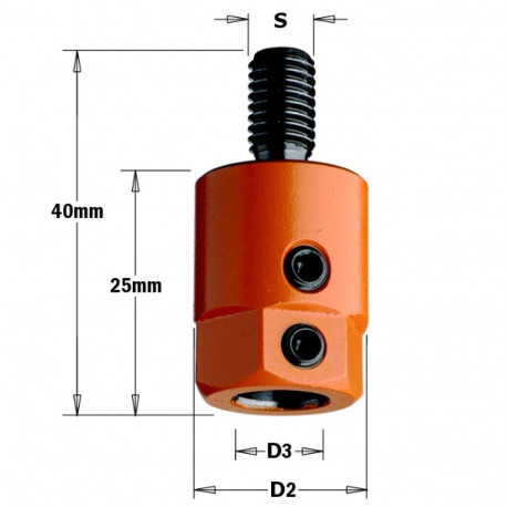 ADAPTOR S=M8 D=10 RH
