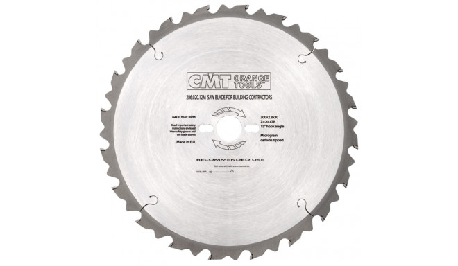 SAW BLADE FOR BUILD.CONTRACT.550X4.2/3.2X30 Z=40 5´ATB