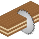 HOLLOW-GROUND SAW BLADE D=303X3.2X30 Z=60 -6° NEG.