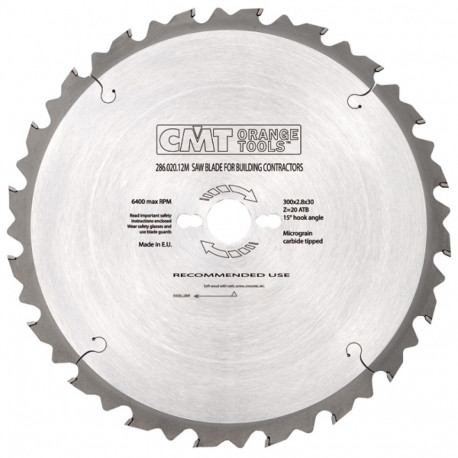 SAW BLADE FOR BUILDING 315X3.2X30 Z=24 5´ATB