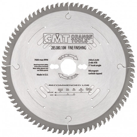 FINE FINISH SAW BLADE 180X3.2X30 Z=56 ATB 15°