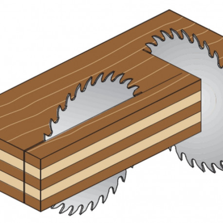 LAMINATED AND CHIPBOARD SAW BLADE D=220X3.2X30 Z=63 -3° NEG. TPP