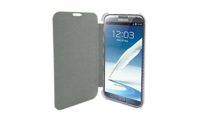 4World kaitseümbris Leather Samsung Galaxy Note II, valge