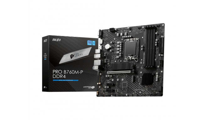 MSI | PRO B760M-P DDR4 | Processor family Intel | Processor socket  LGA1700 | DDR4 DIMM | Memory slo