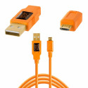 TetherPro USB 2.0 A Male to Micro-B 5 Pin Orange