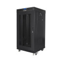 Free-standing cabinet 19 inches 22U 600x600 perforated doors LCD (Flat pack) V2 black