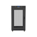 Free-standing cabinet 19 inches 22U 600x600 perforated doors LCD (Flat pack) V2 black