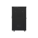 Free-standing cabinet 19 inches 22U 800x1000 perforated doors LCD (flat pack) V2 black