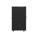 Free-standing cabinet 19 inches 22U 800x1000 perforated doors LCD (flat pack) V2 black