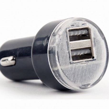 Gembird car charger 2xUSB 2.1A, black