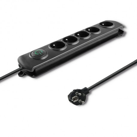 Surge protector 5 sockets 1.8m black