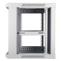 Wall cabinet rack 9U 600x450 gray glass door