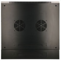 Wall cabinet rack 9U 600x600 black two sections