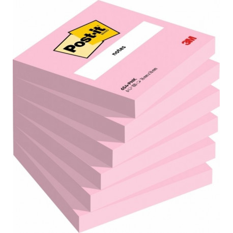 Wet paper 76x76mm POST-IT Poppy 654 pink 6x100 sheet