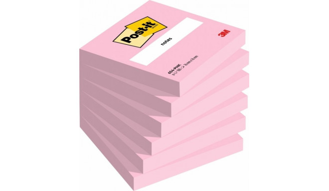 Wet paper 76x76mm POST-IT Poppy 654 pink 6x100 sheet