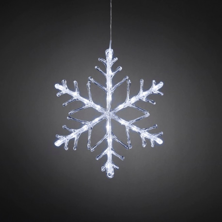 Akrüülist lumehelves 40x40cm, 24ww LED tuld, IP44 trafo, 500cm juhe /õue ja siseruumi