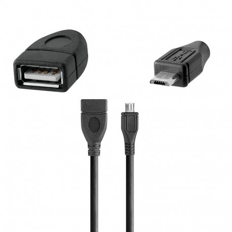 TetherPro USB 2.0 Micro B Male - Type A Female OTG adapter