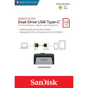 "STICK 128GB USB 3.1 SanDisk Ultra Dual Drive Type-A/Type-C black/silver"