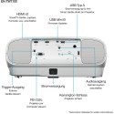 "(3840x2160) Epson EH-TW7100 3000-Lumen 3-LCD 16:9 3D 2xUSB2.0-A USB2.0-MiniB 2xHDMI Bluetooth Speak